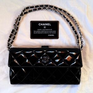 Chanel Patent Leather Flap Wallet